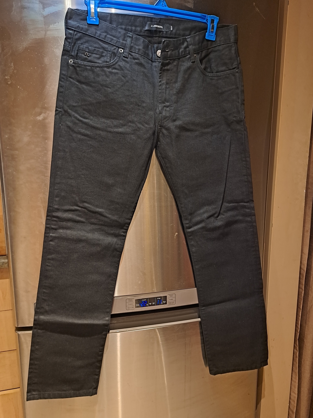 J. Lindeberg Black Slim Straight Jeans